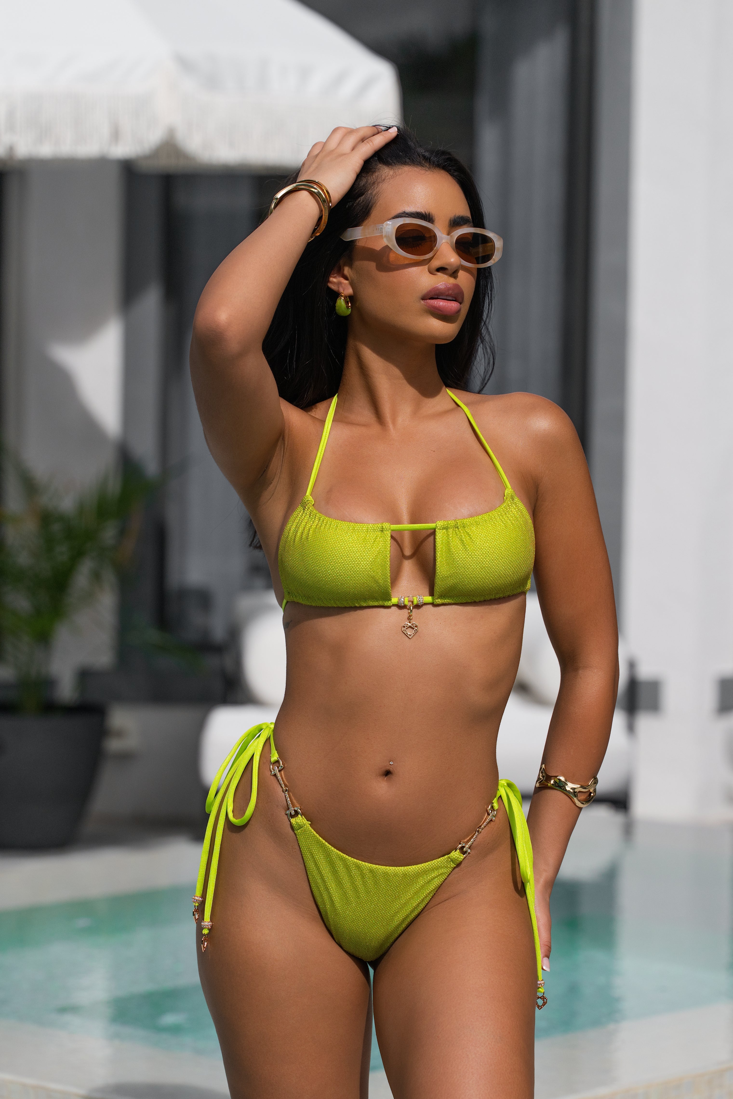 Amelia Bottom Kiwi Shimmer - Bikini Crush Swimwear