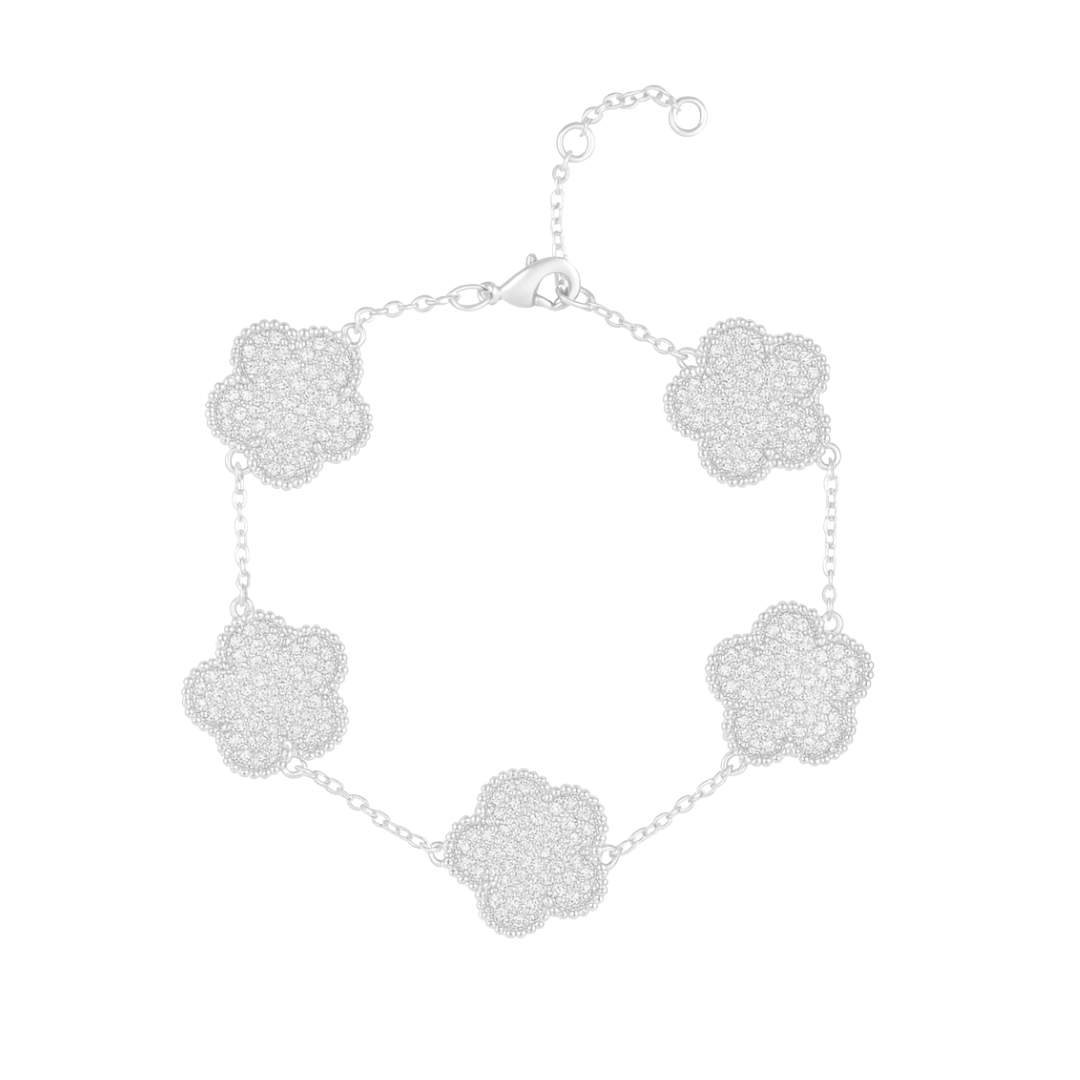 Adeline Clover Pave Bracelet - Bikini Crush Swimwear