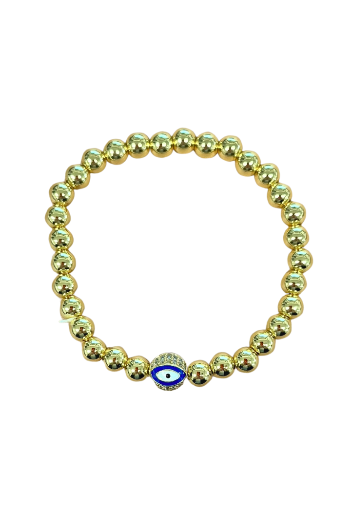 Beaded Evil Eye Bracelet - Bikini Crush Swimwear