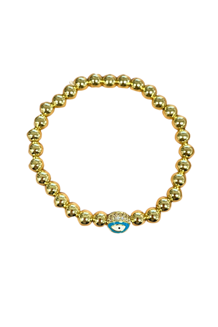 Beaded Evil Eye Bracelet - Bikini Crush Swimwear