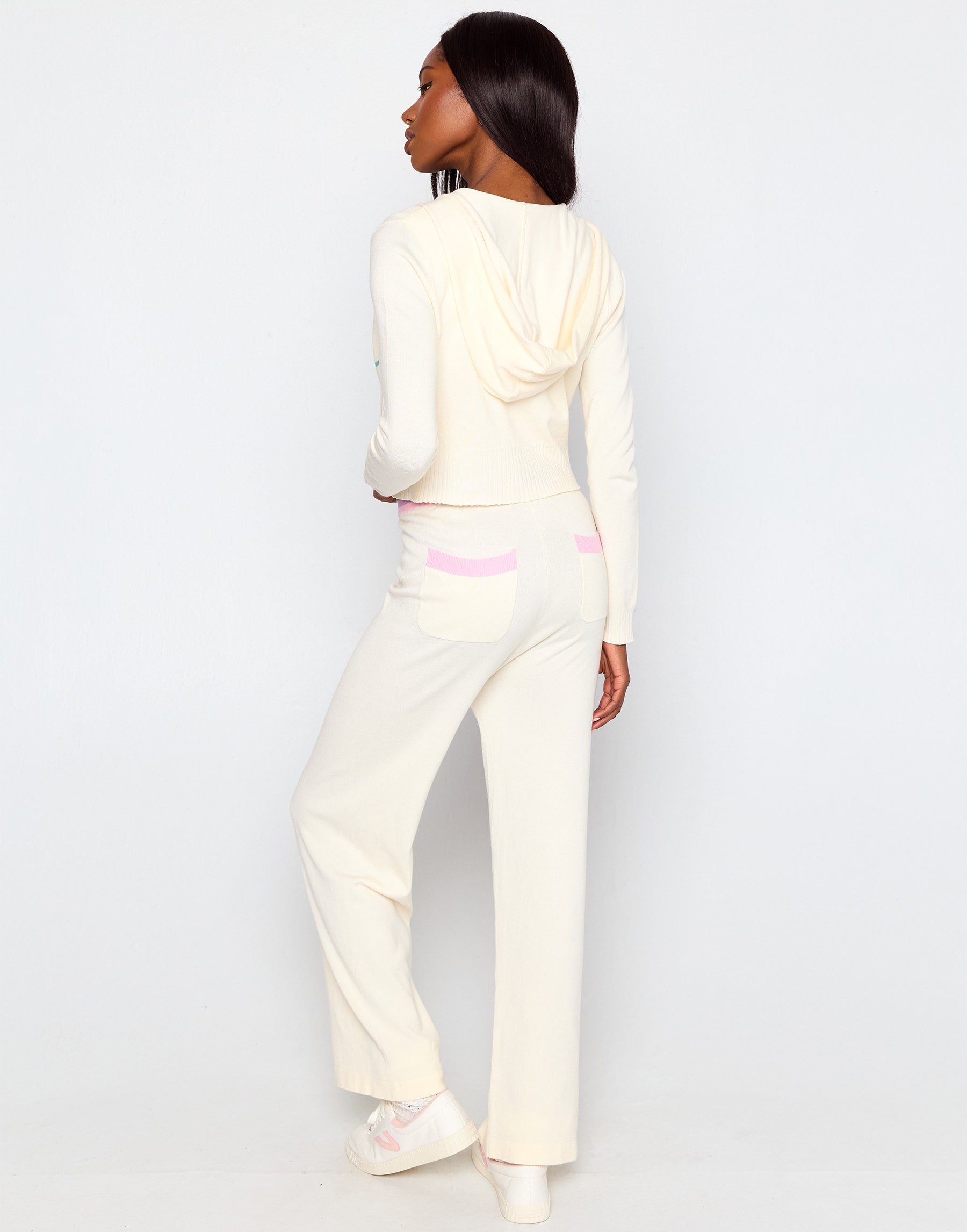 Colette Knit Stripe Pant - Off White