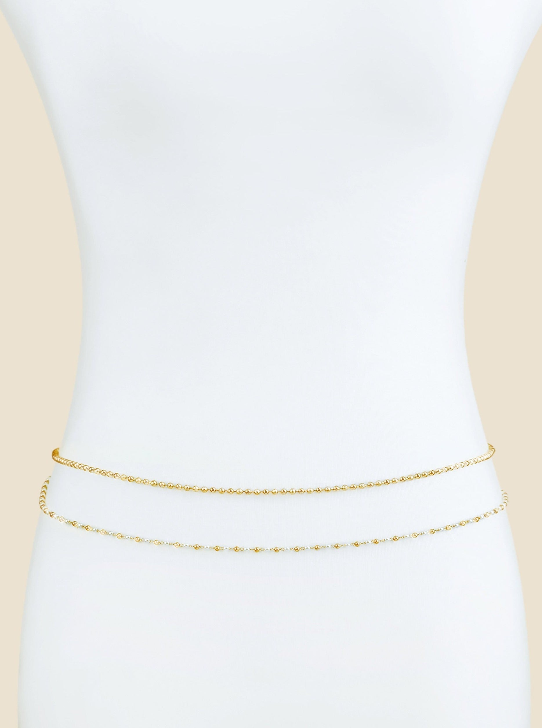 Pearl Strand Gold Body Chain - Bikini Crush Swimwear