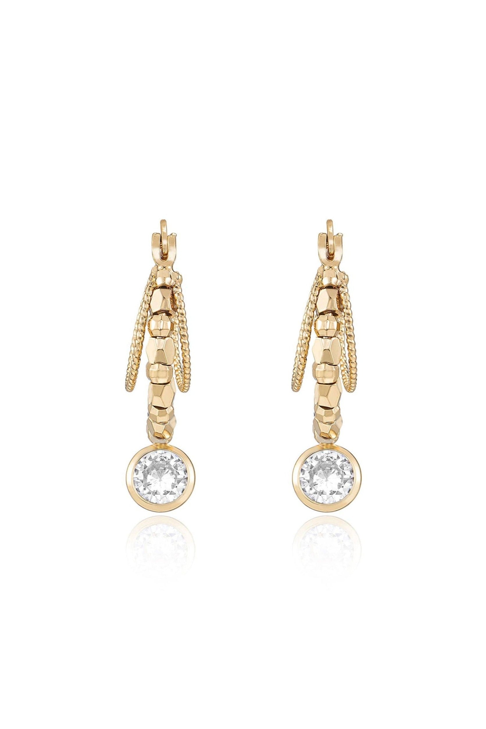 Boho Golden 18k Gold Plated Hoop Earrings - Bikini Crush Swimwear