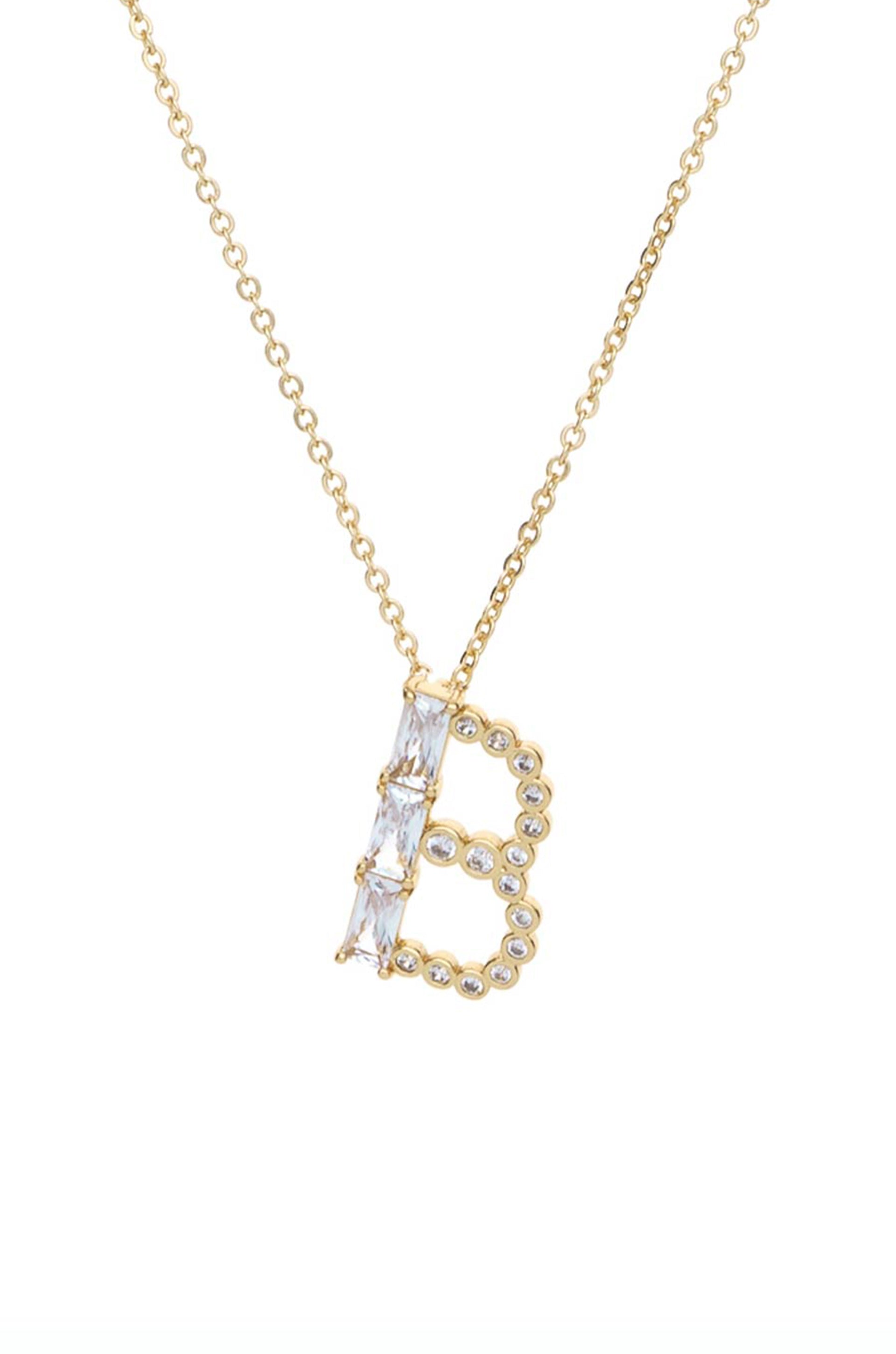 Mixed Crystal Initial Necklace - Bikini Crush Swimwear