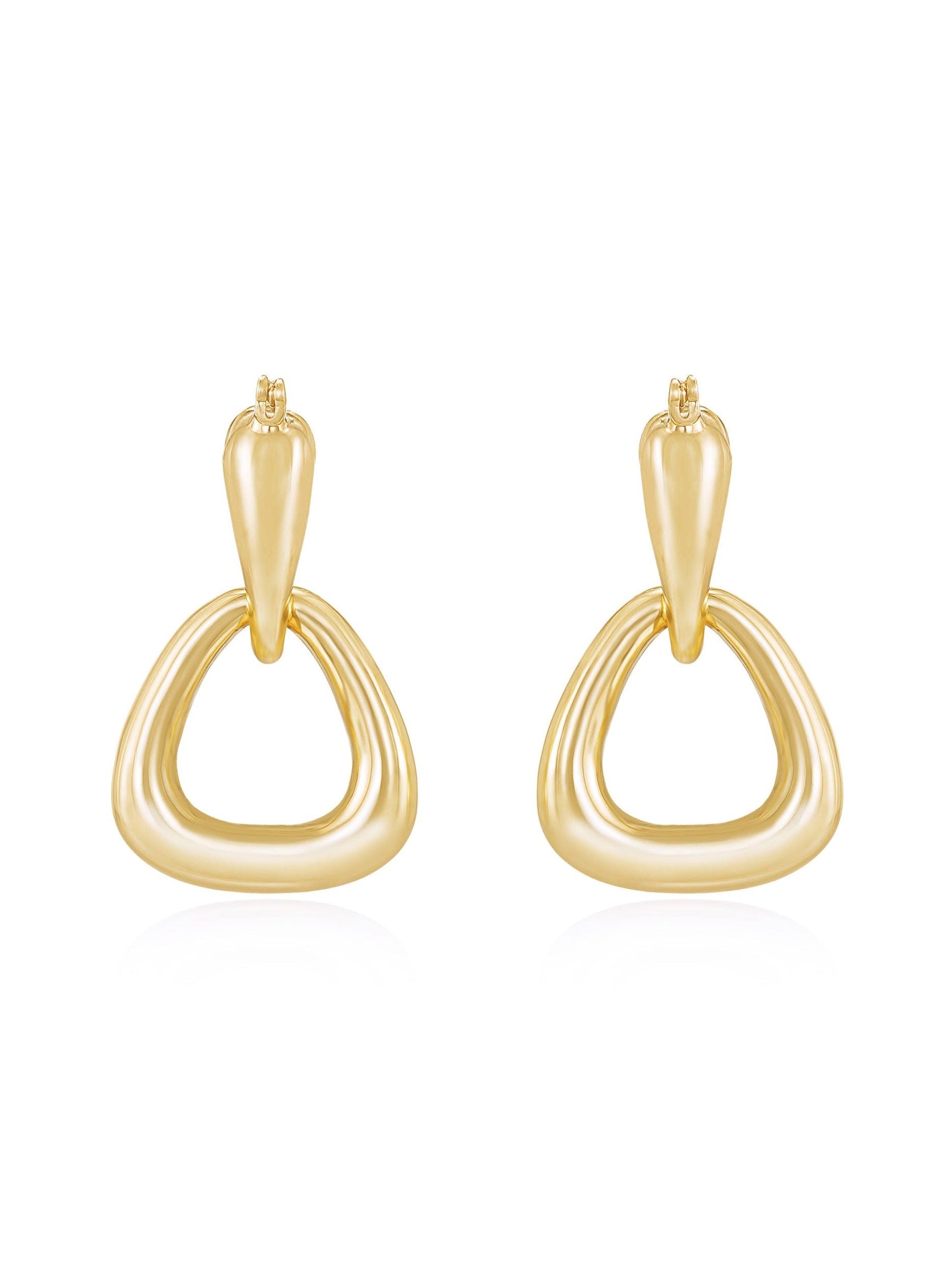 Baby Double Dangle Hoop 18k Gold Plated Earrings - Bikini Crush Swimwear