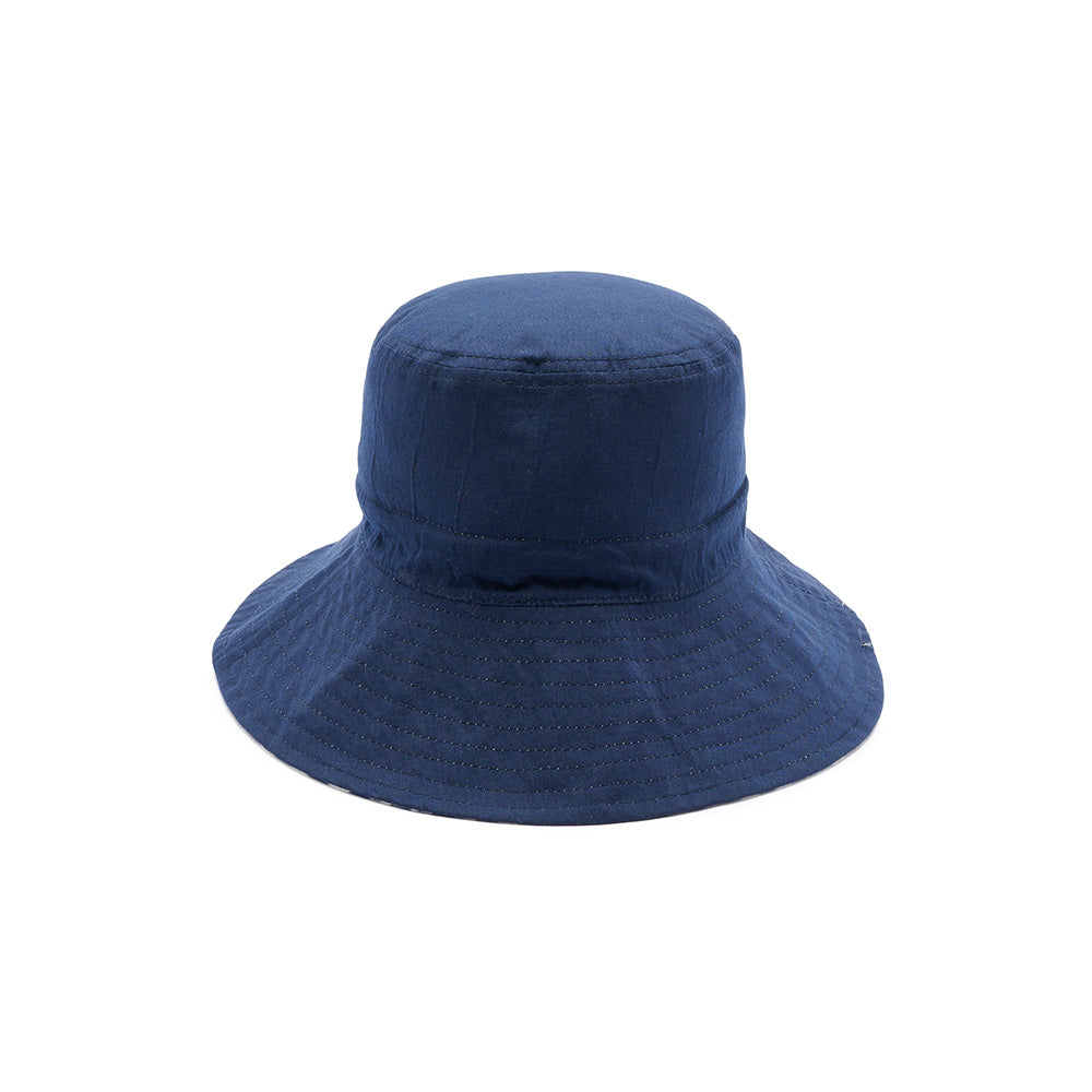 Gingham Hat Navy