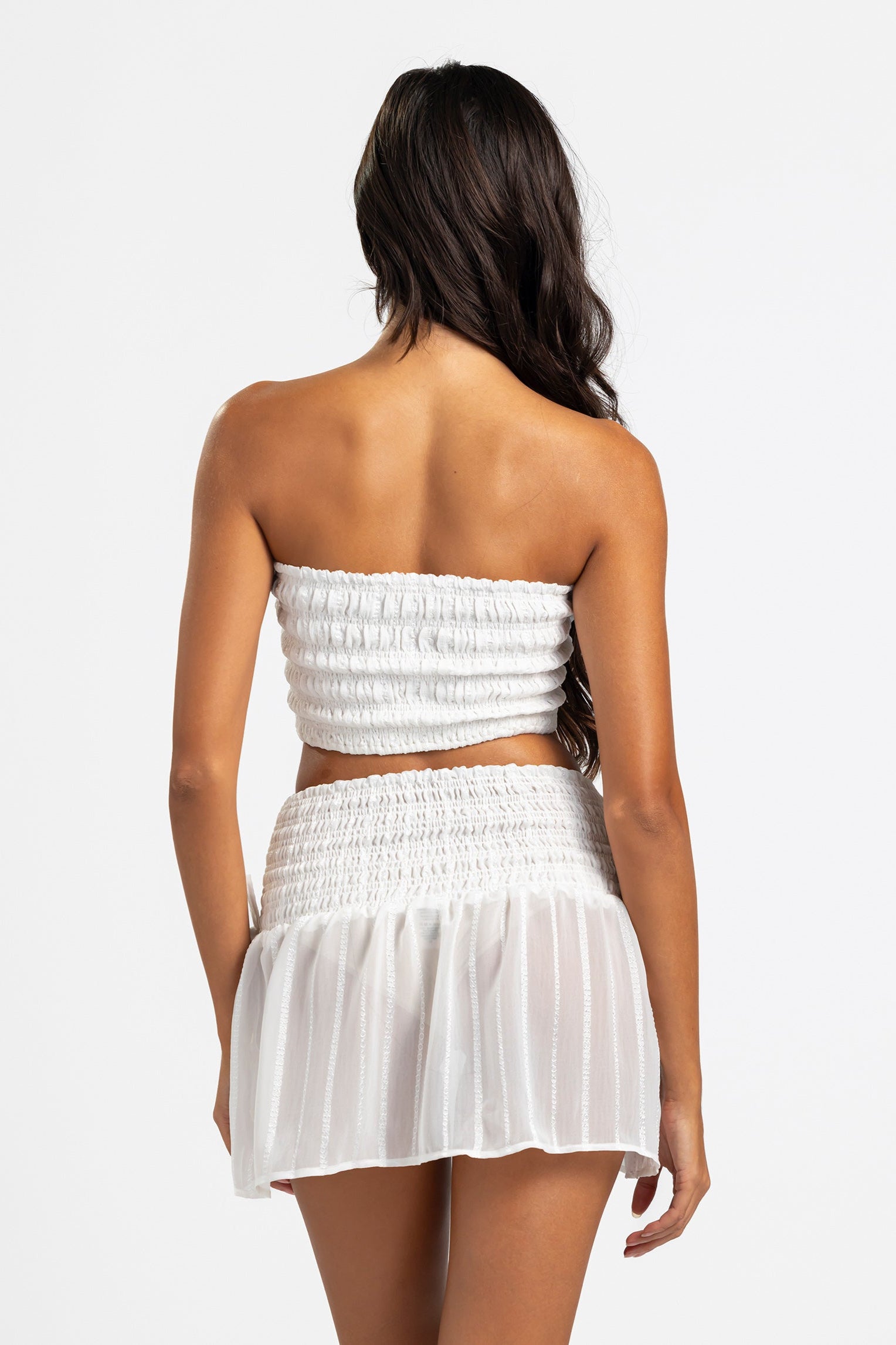 Sinora Mini Skirt - White - Bikini Crush Swimwear