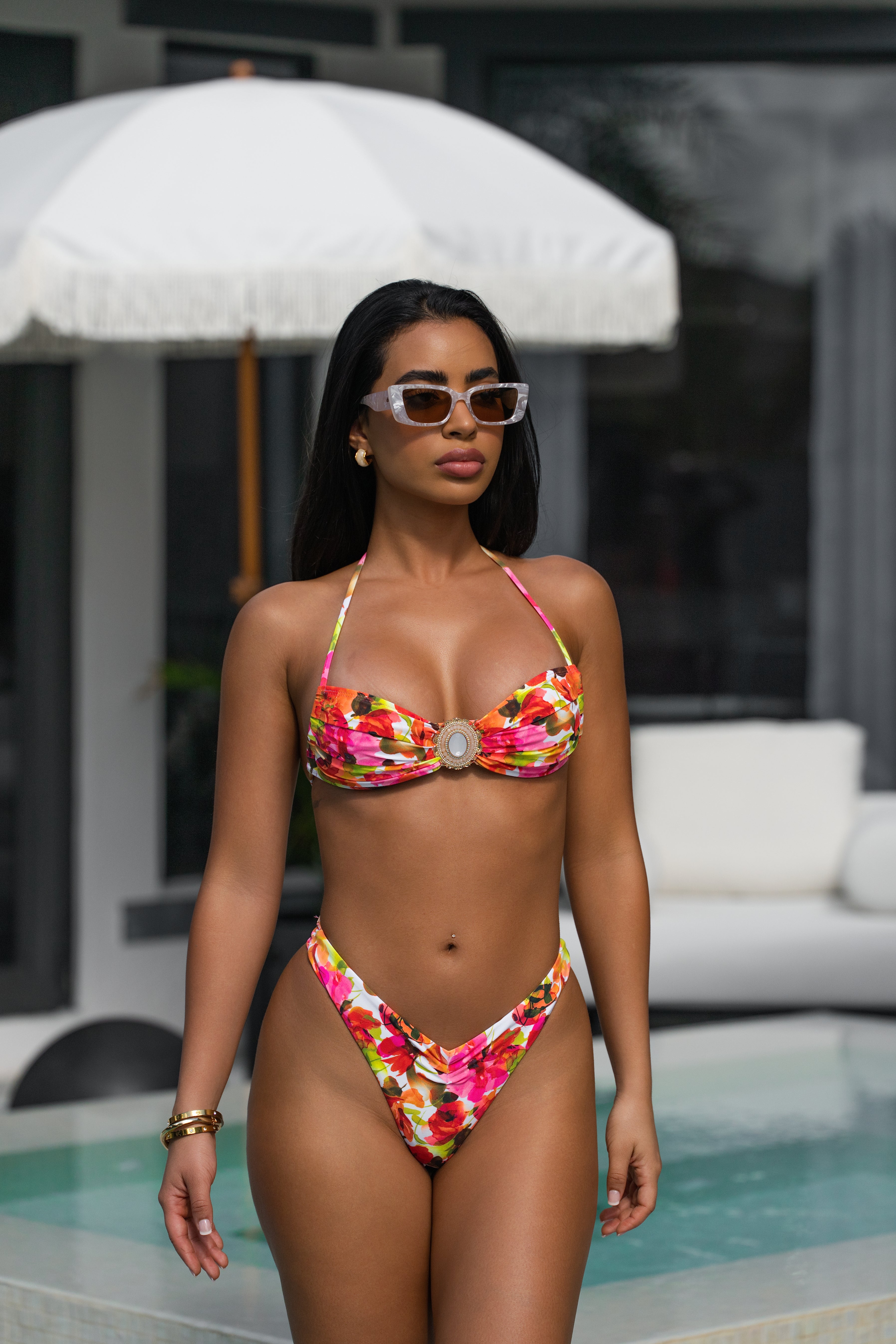 Vivienne Top Electric Bloom - Bikini Crush Swimwear