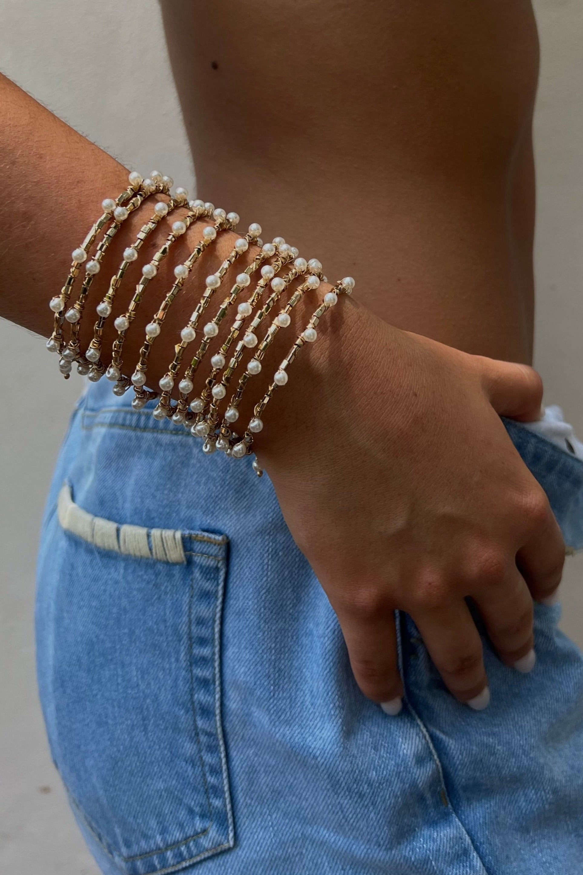 Blake Pearl Wrap Bracelet