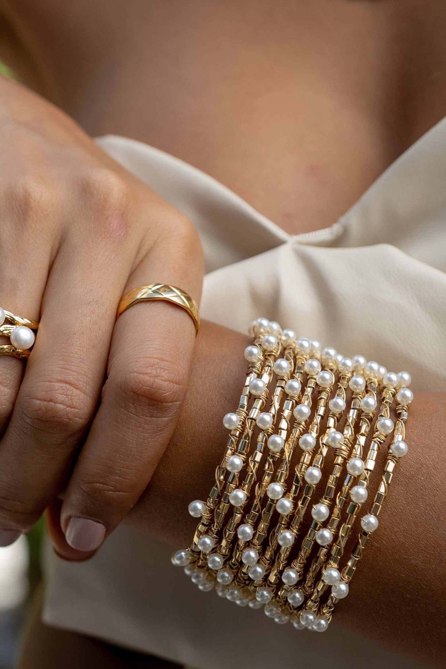 Blake Pearl Wrap Bracelet