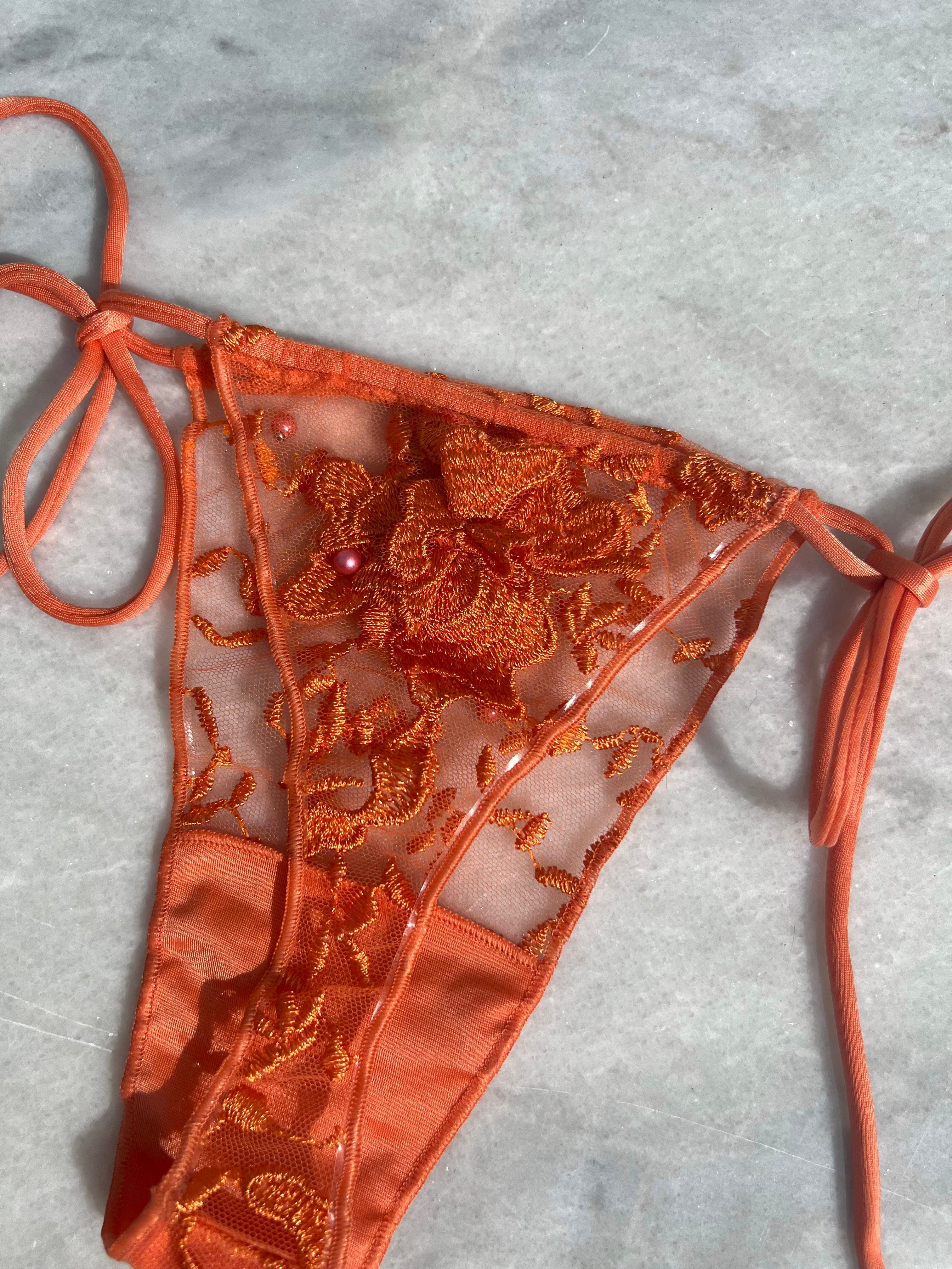 Bikini Crush Swimwear Papaya Orange / S Jolene // Thong Panty Bottom