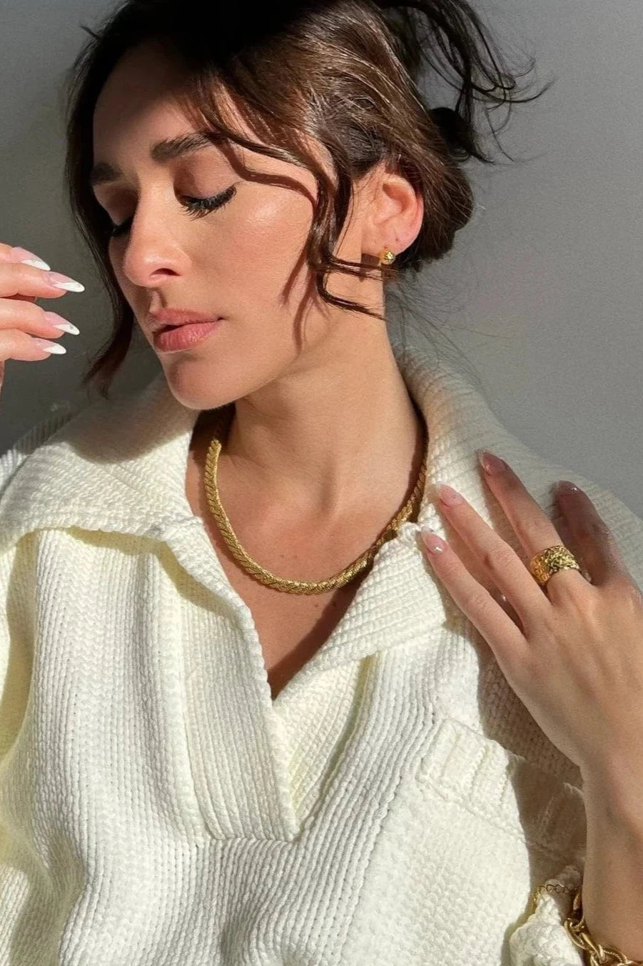 Ellie Vail earrings Danica Mesh Rope Chain // NECKLACE