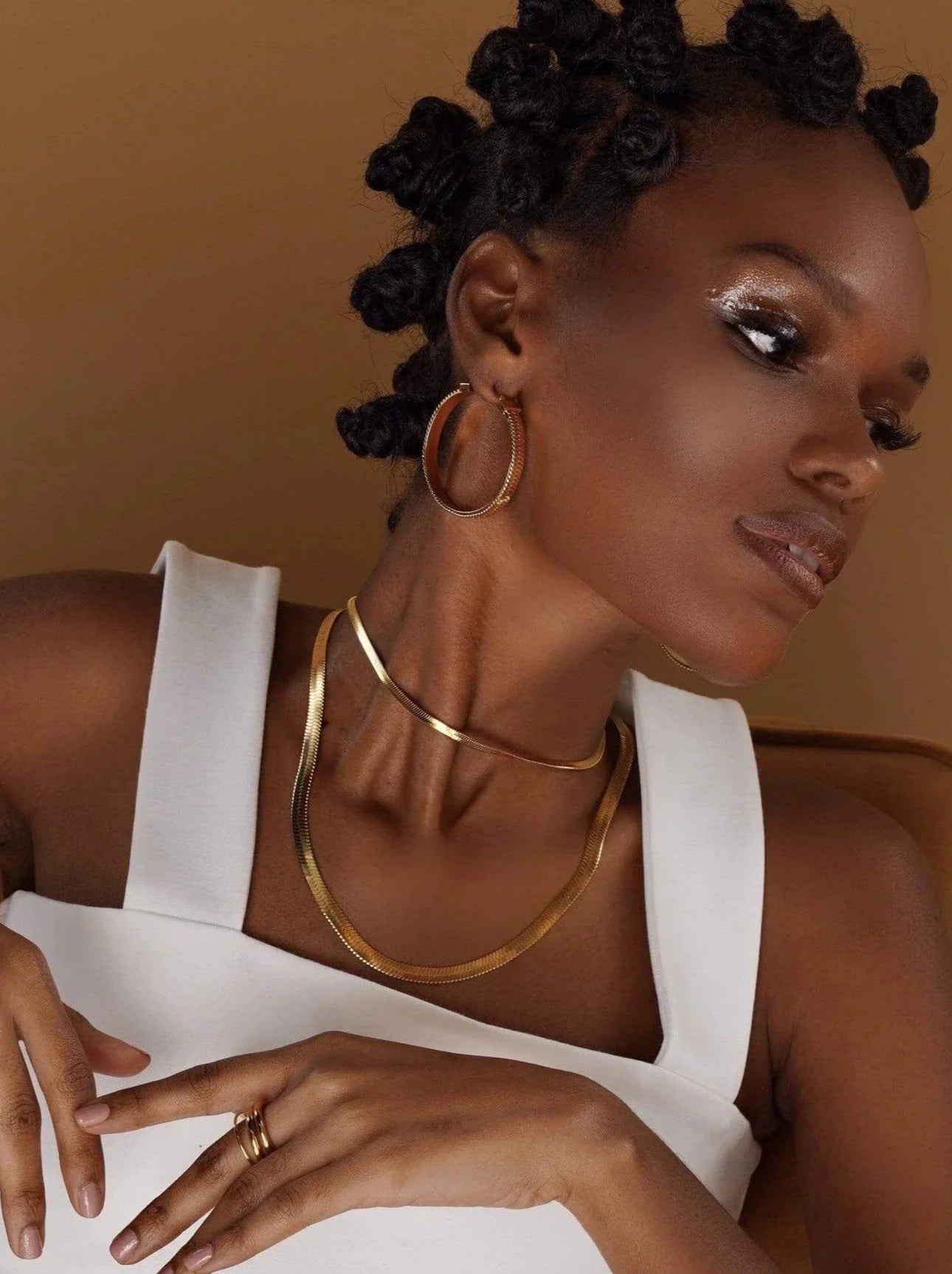Ellie Vail earrings Nic Herringbone Choker // NECKLACE