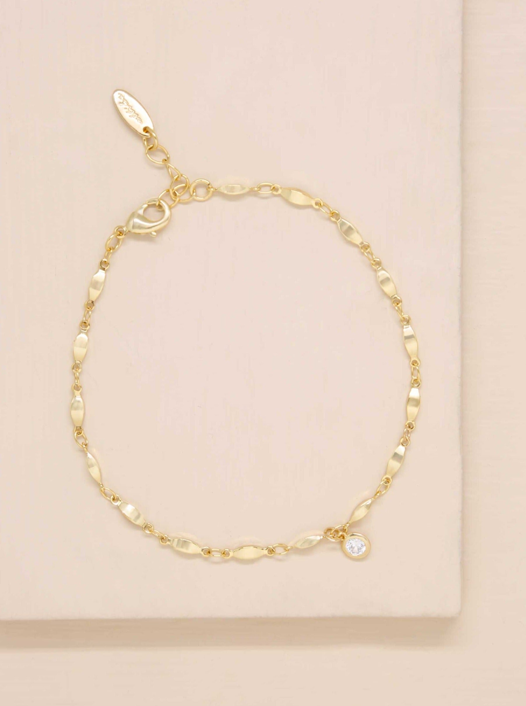ettika anklet 18K GOLD PLATED DAY DREAMER WITH CRYSTAL CHARM // ANKLET