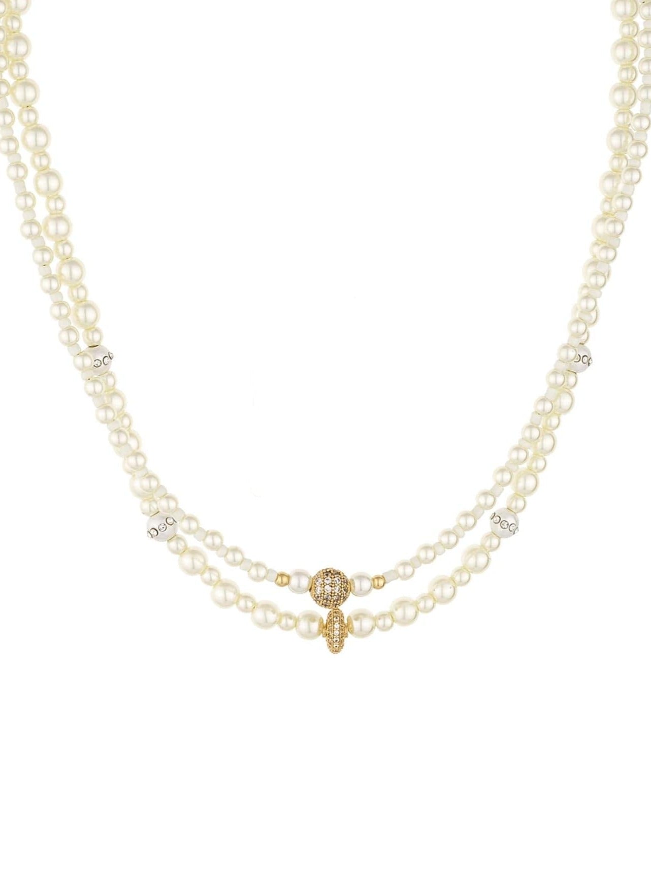 ettika necklace 18k DOUBLE PEARL CHAIN // NECKLACE SET