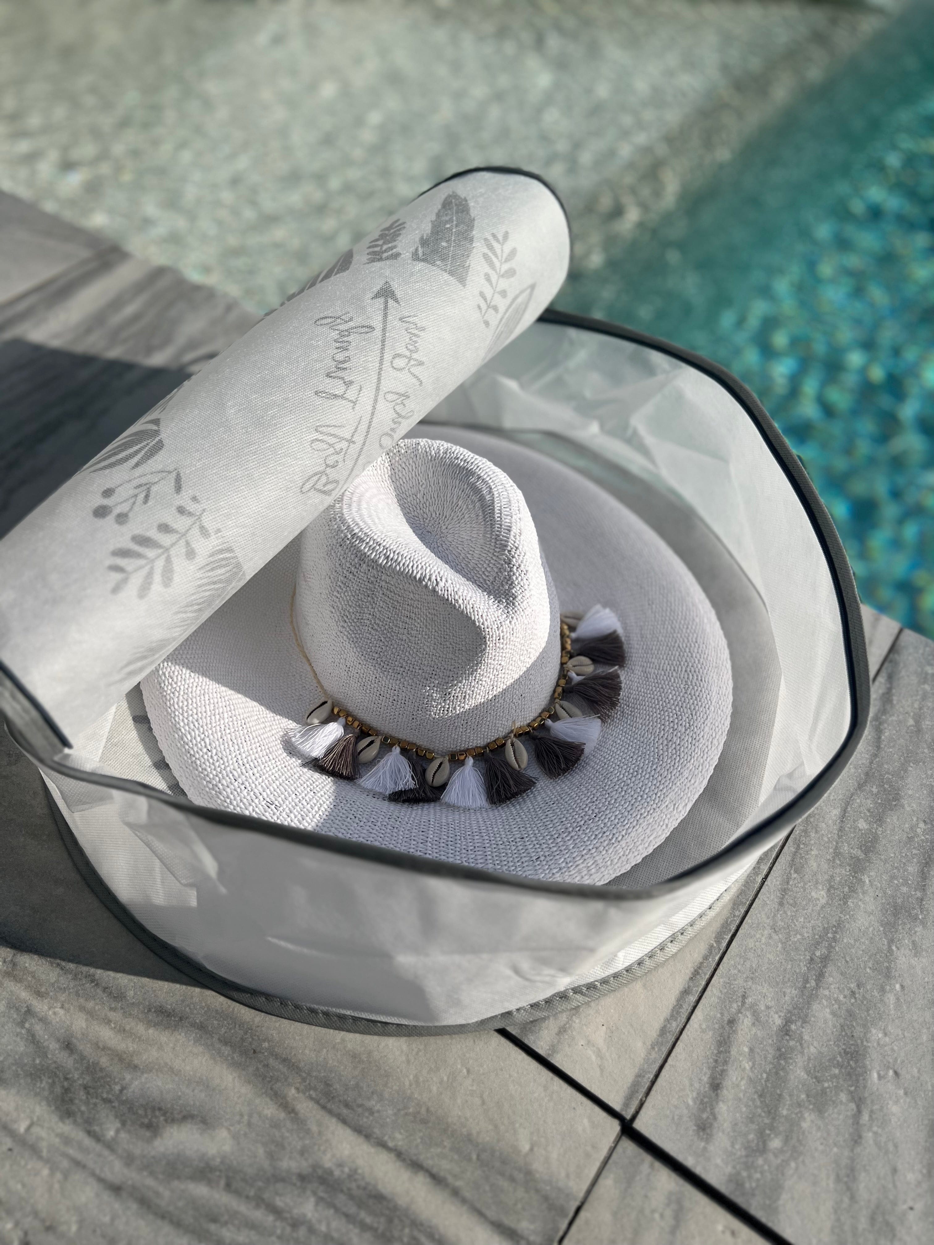 Flora Bella hat Natural Straw / One Size Hat Travel Bag // (Brands We Love)