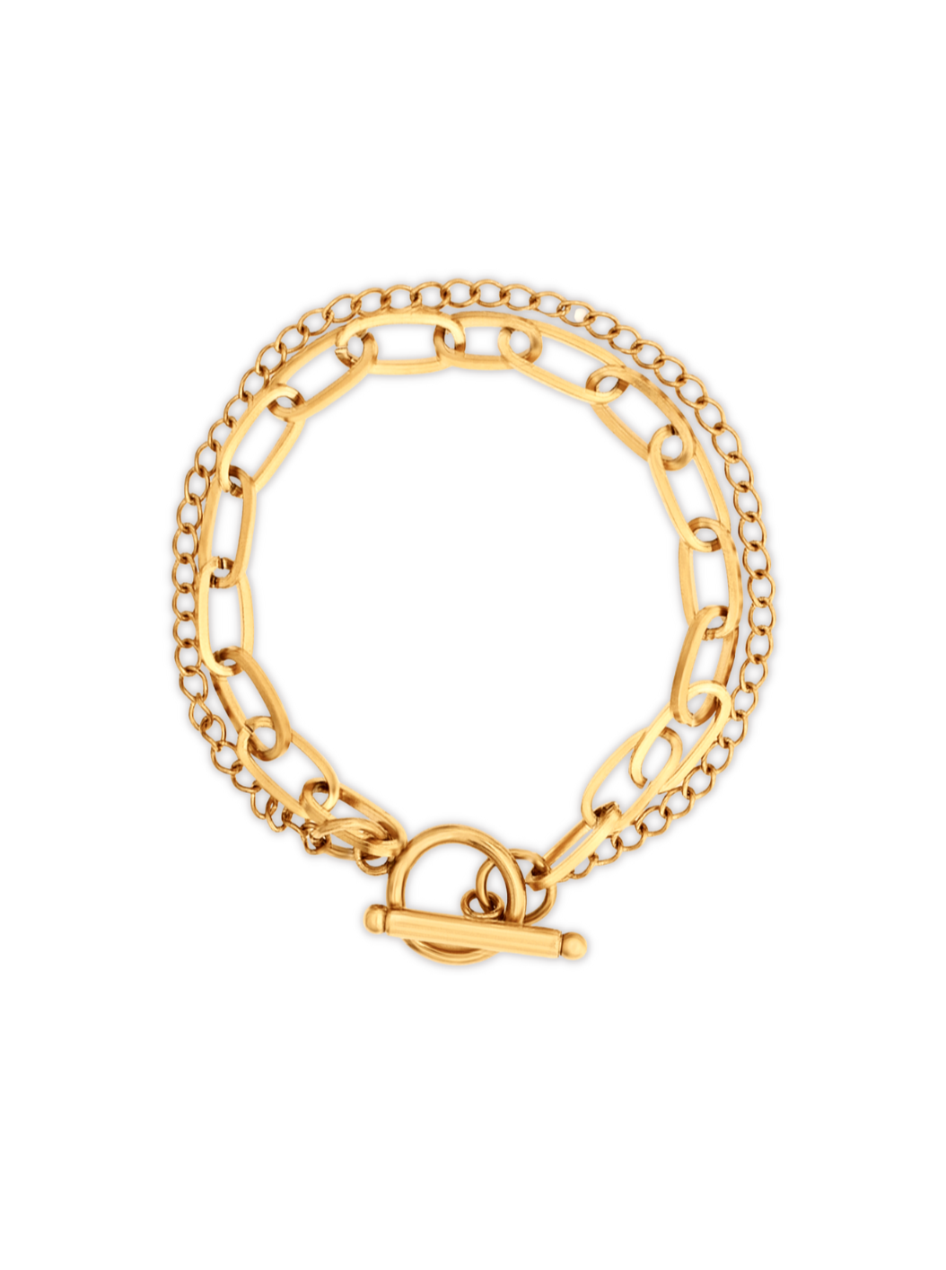 Arden Double Chain Toggle Bracelet