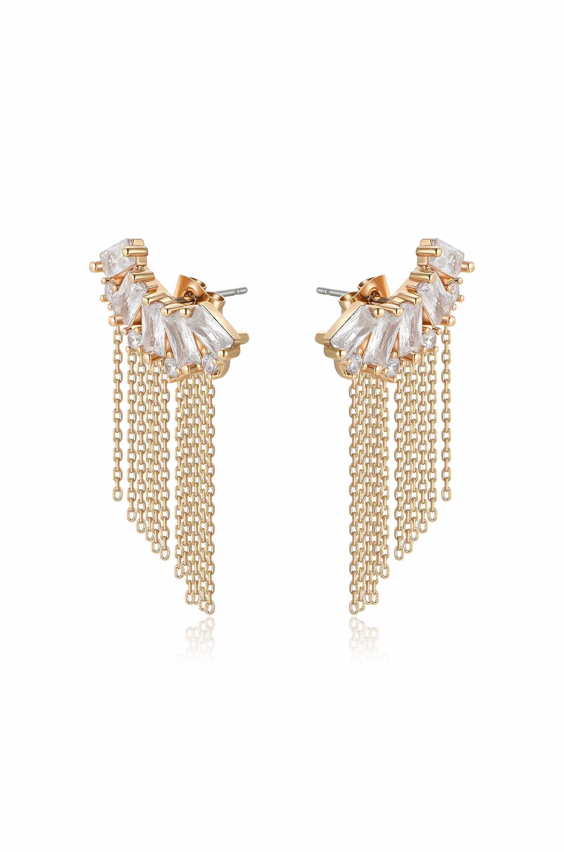 Baguette Crystal Three-In-One Ear Crawlers - Bikini Crush Swimwear