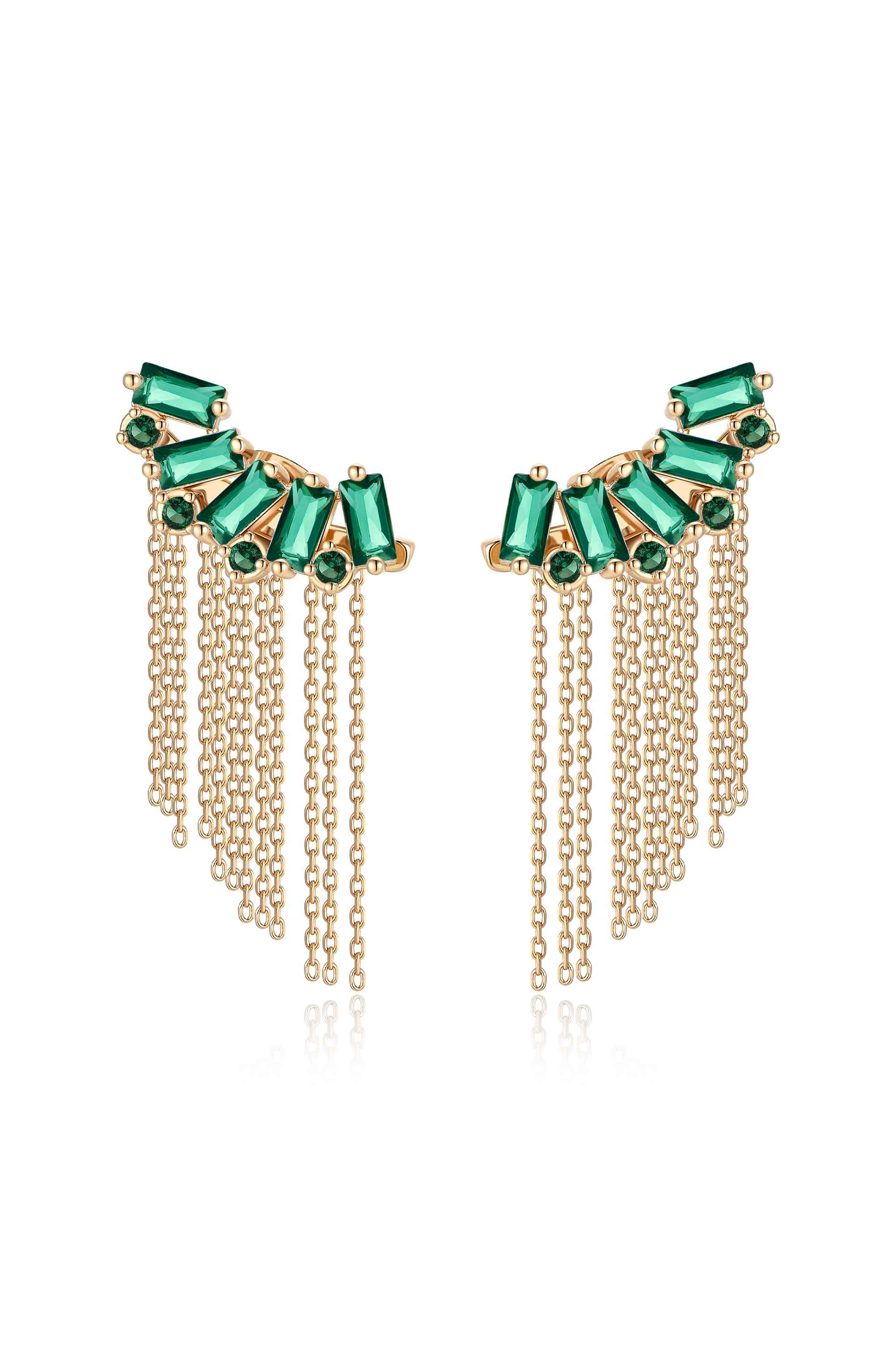 Baguette Crystal Three-In-One Ear Crawlers - Bikini Crush Swimwear