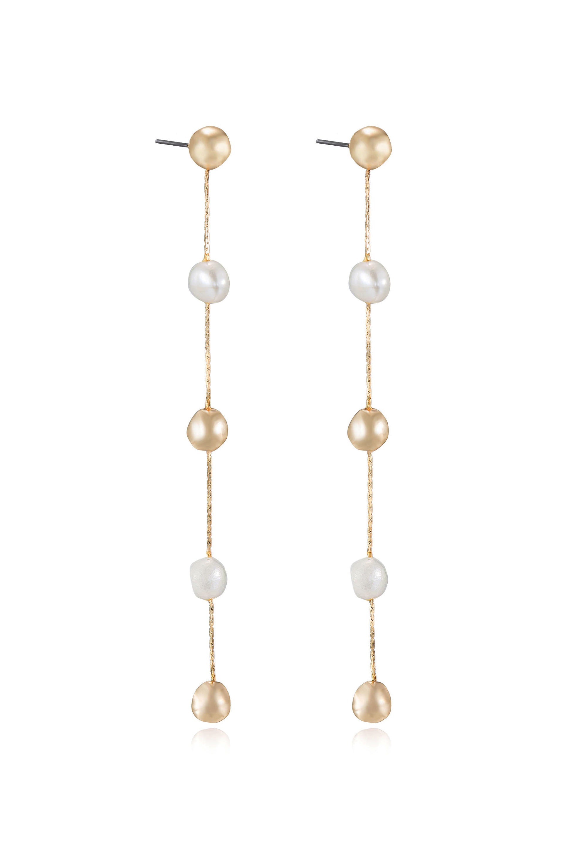 Alternating Freshwater Pearl Drop Earrings - Bikini Crush Swimwear
