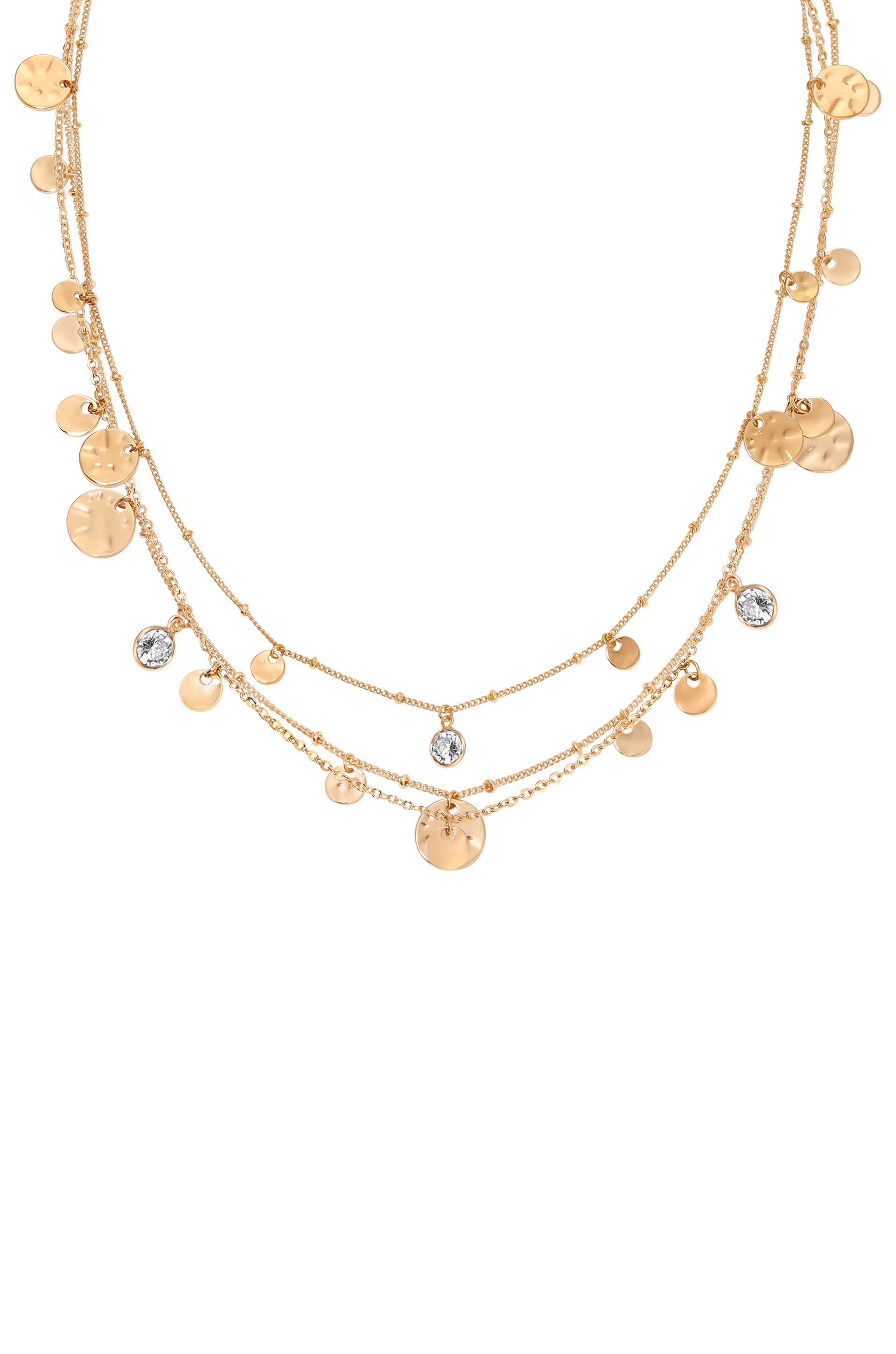All in Layered Crystal Necklace Set - Bikini Crush Swimwear