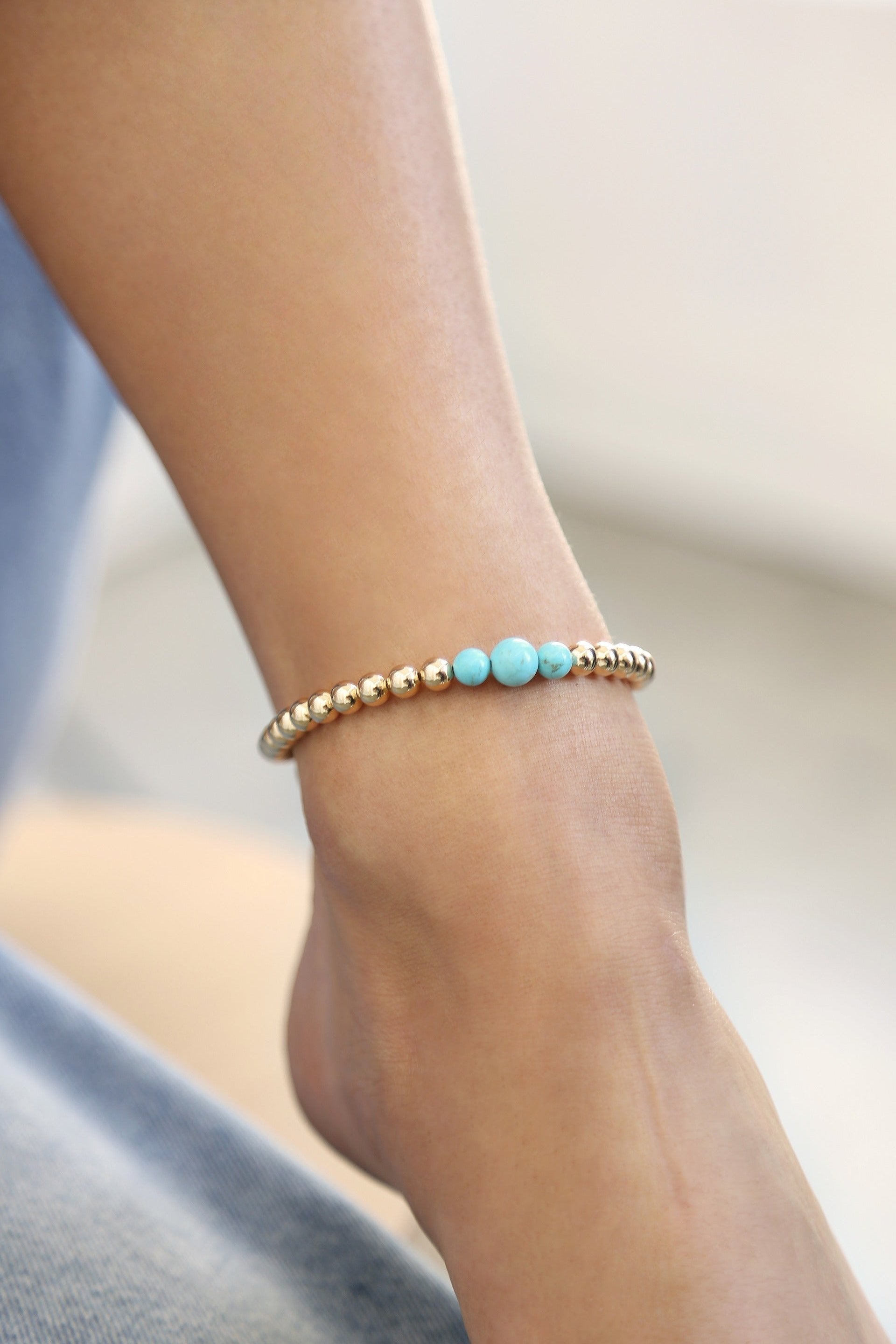 Center Bead Anklet - Bikini Crush Swimwear
