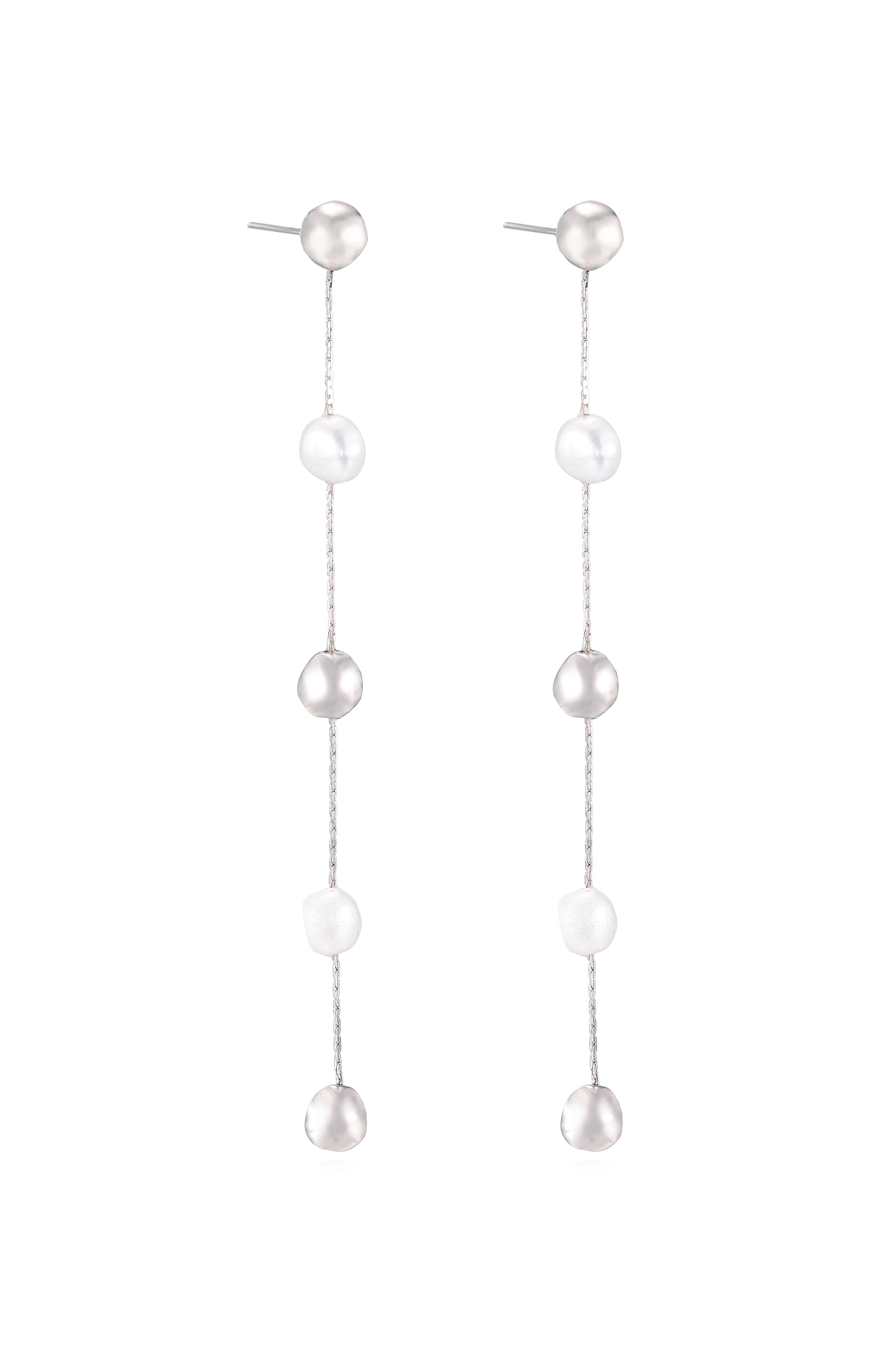 Alternating Freshwater Pearl Drop Earrings - Bikini Crush Swimwear