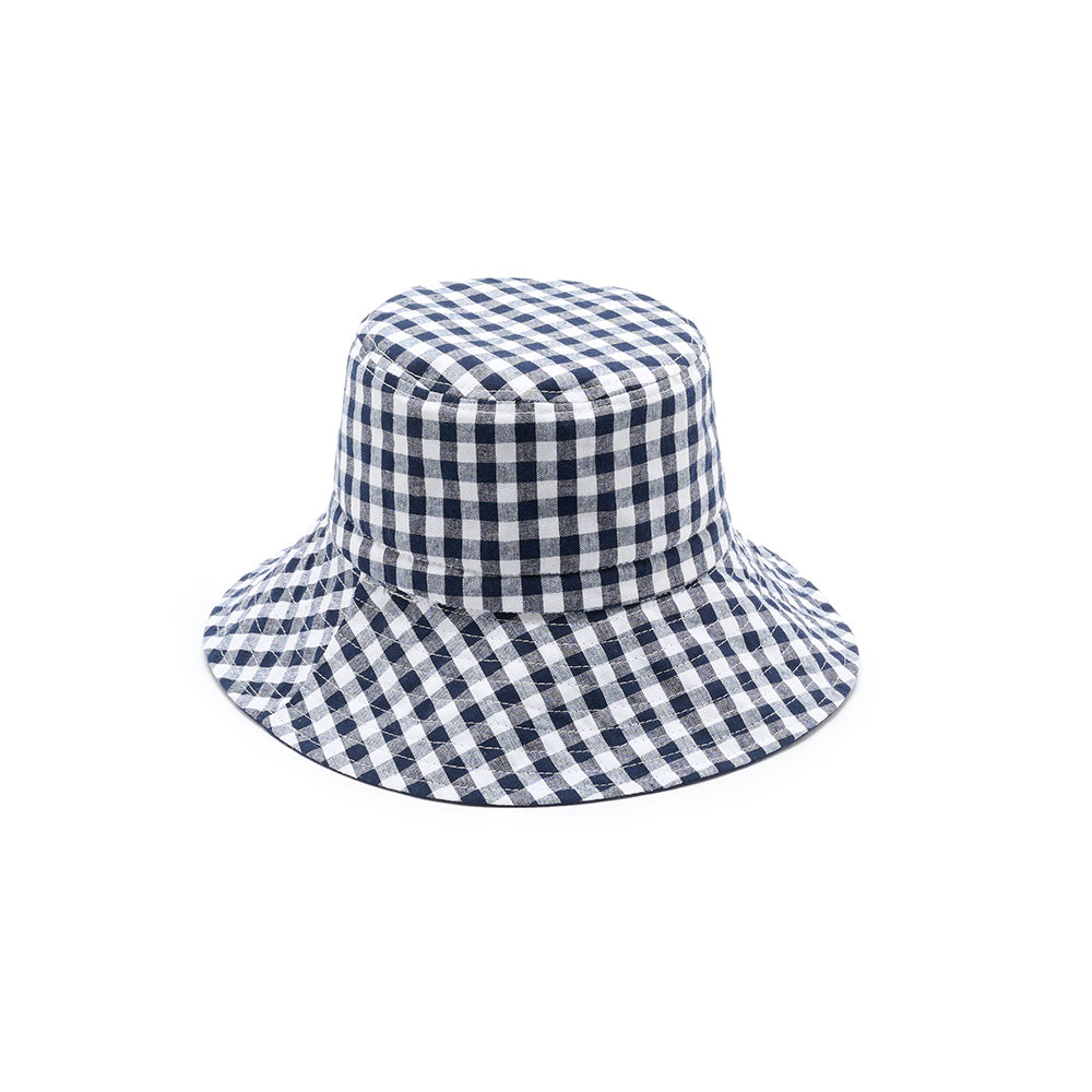 Gingham Hat Navy