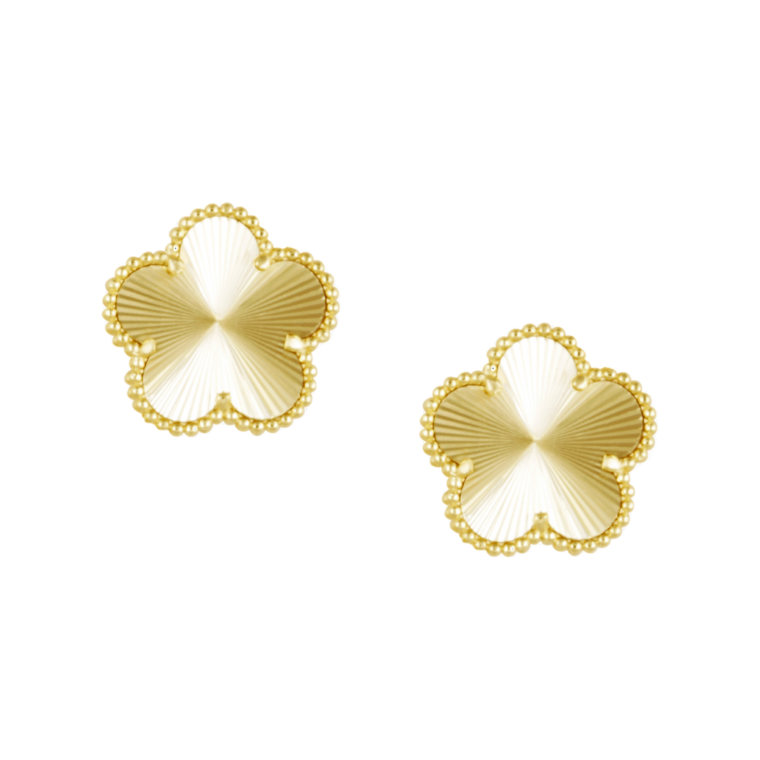 Adeline Clover Stud Earring Gold - Bikini Crush Swimwear