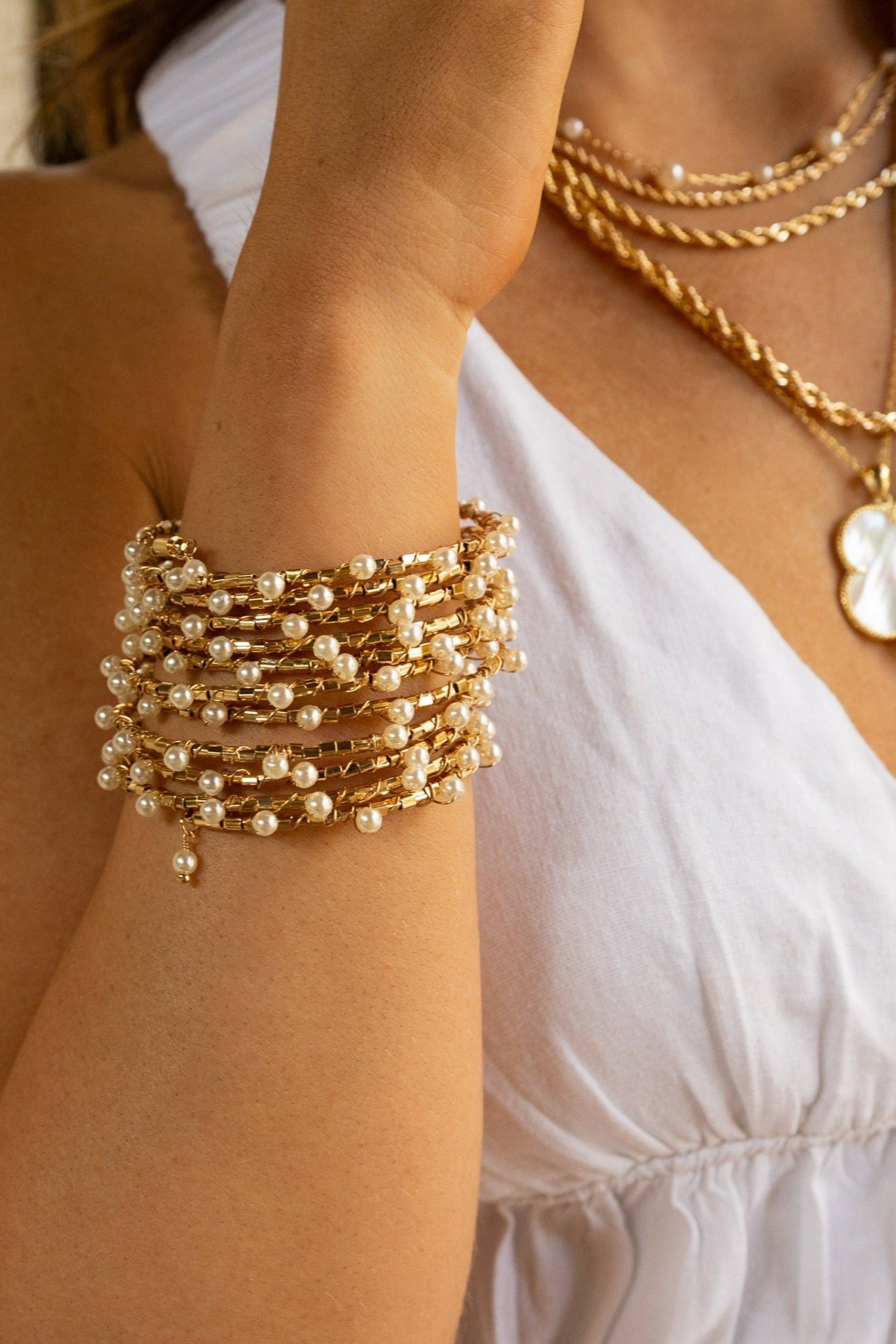 Blake Pearl Wrap Bracelet