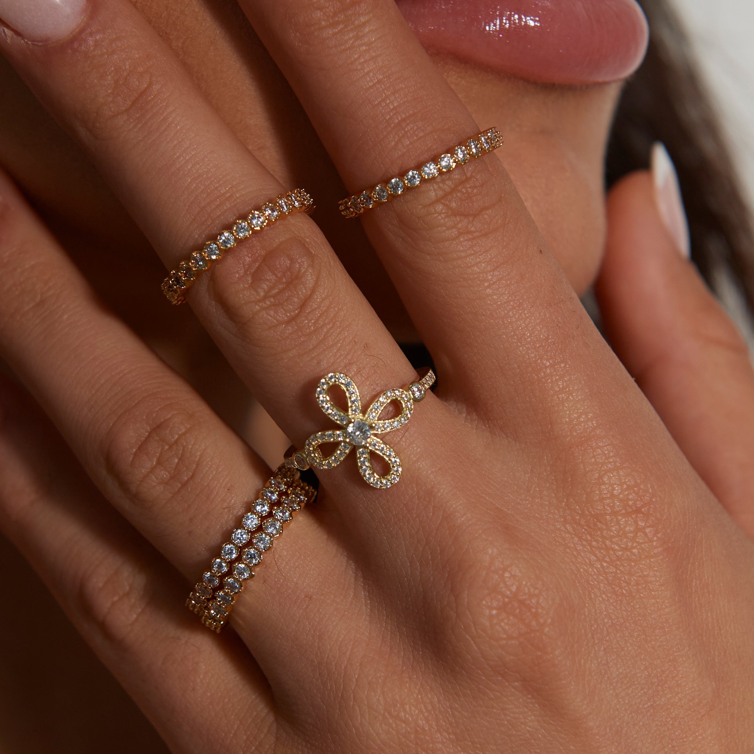 Chantel CZ Flower Ring - Bikini Crush Swimwear