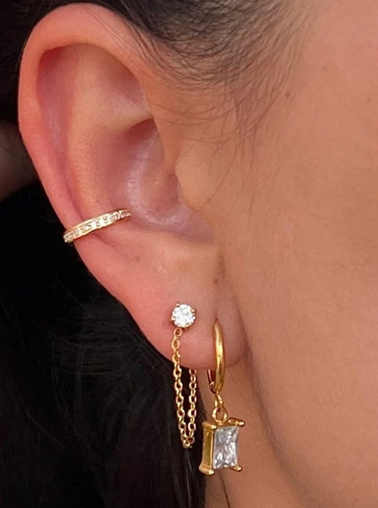 Gold Stud Earrings - Sloane