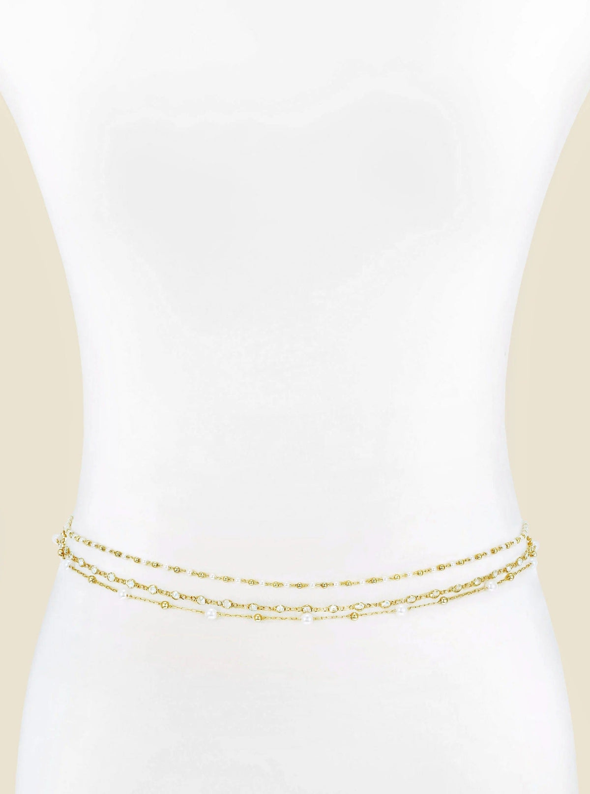 EXTENDED VACATION PEARL BODY CHAIN