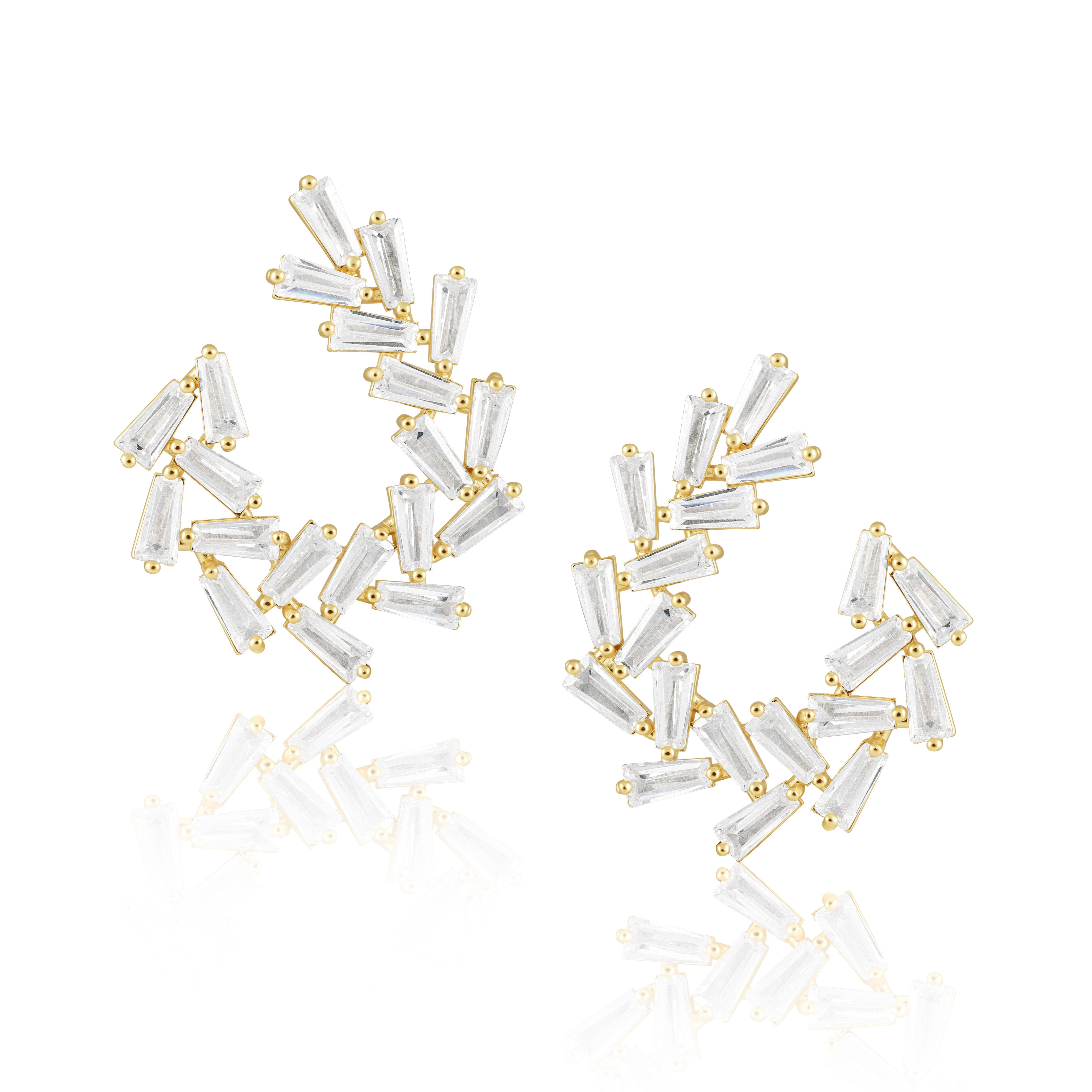 Arianna Baguette Earring Large - Bikini Crush Swimwear