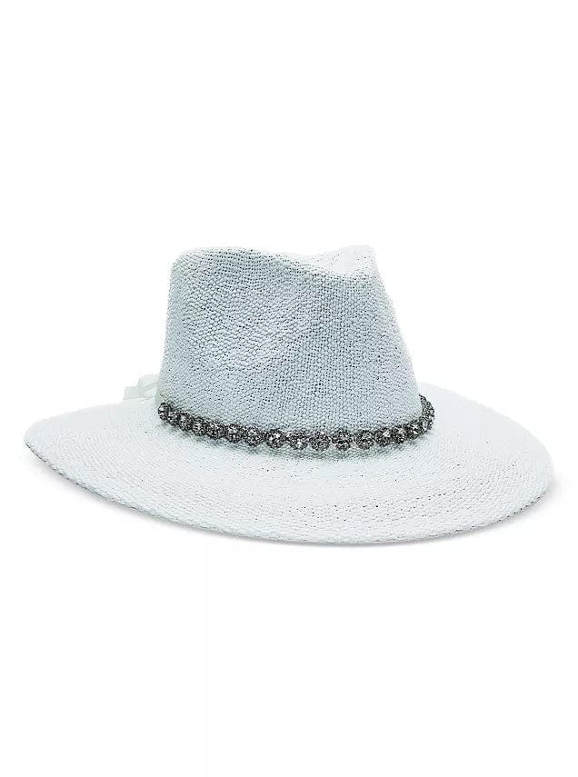Nikki Beach hat White Straw / One Size Krystal // Sun Hat (Brands We Love)
