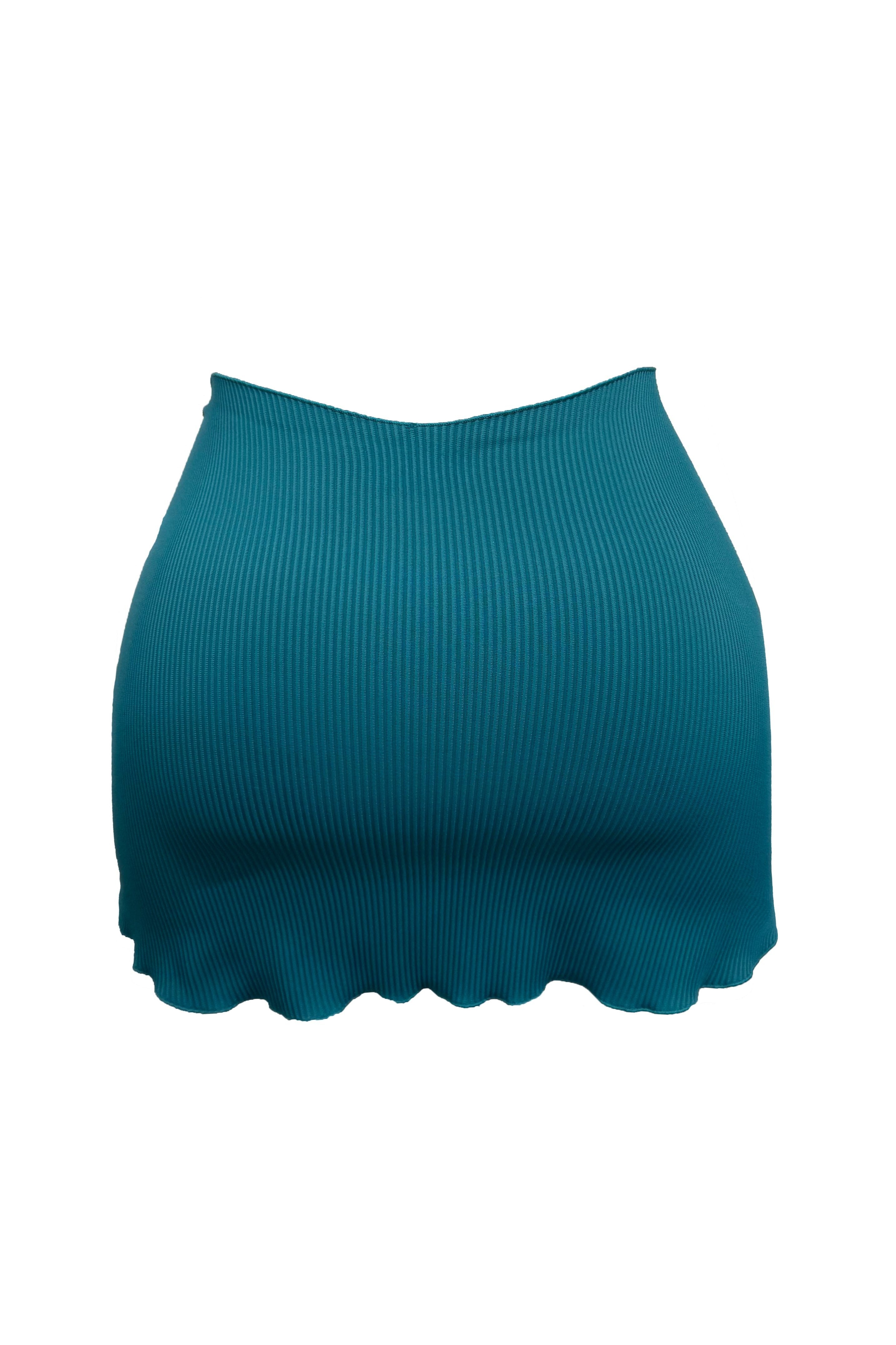 Teal Ribbed Sarong - Bikini Crush Swimwear
