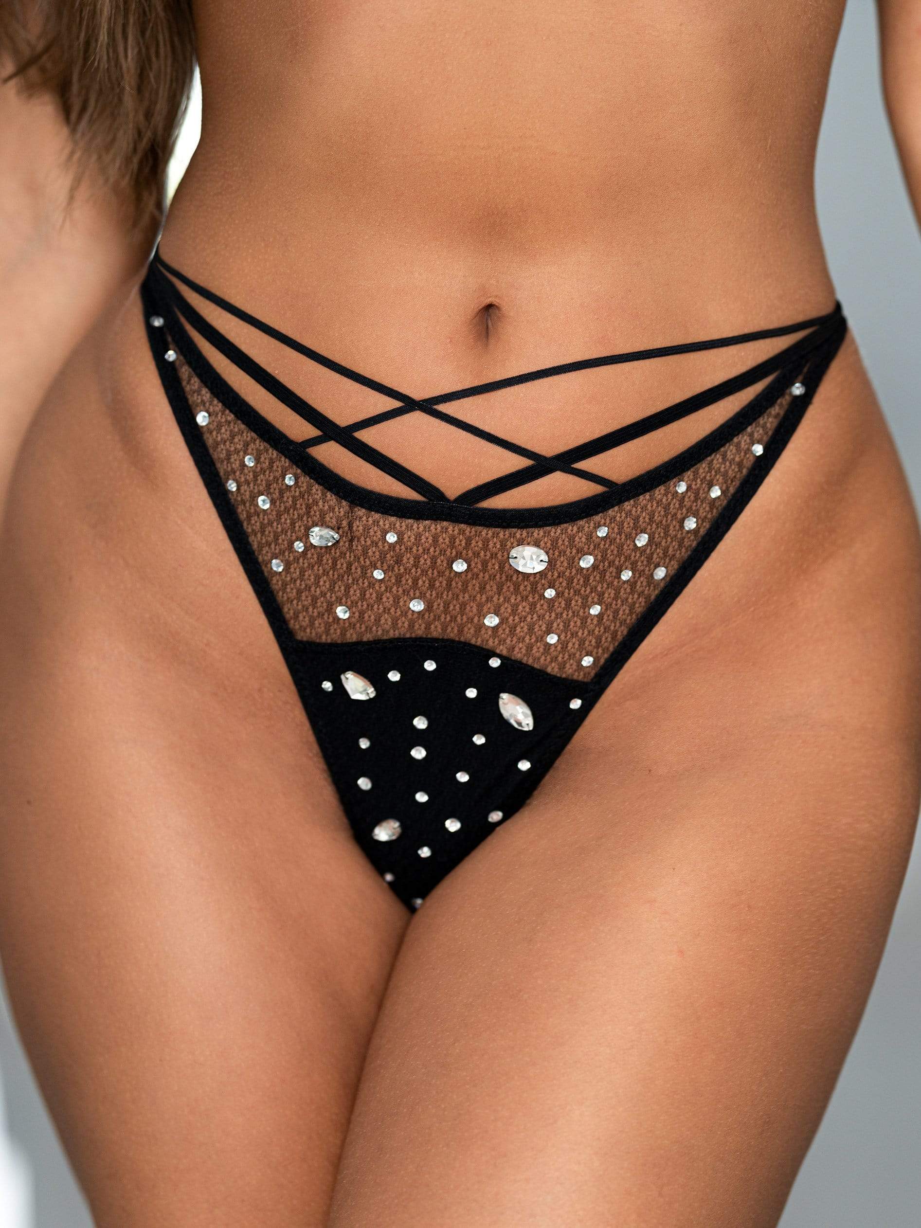 Bikini Crush Swimwear Lingerie Mia // Thong Bottom (Black Label)