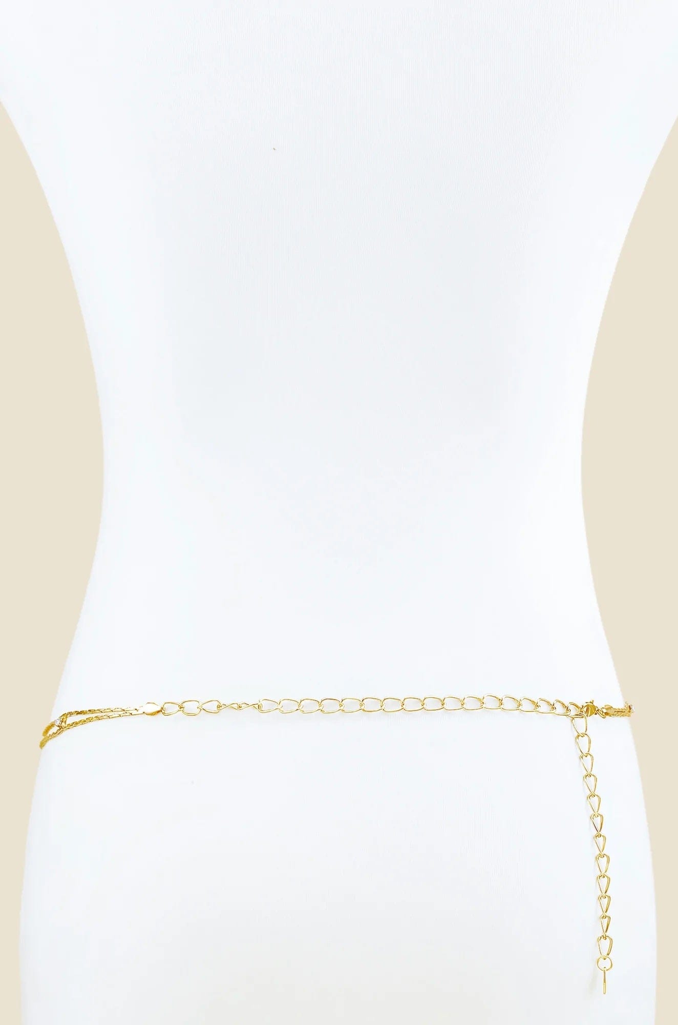 ettika body chain Gold Metal Chain / One Size Adjustable Always Relevant Gold Belt with Crystals // WAIST CHAIN