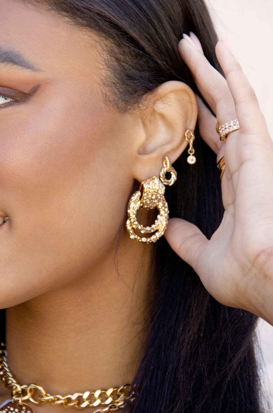 ettika earrings 18k GOLD PLATED TWISTED MINIS // EARRINGS SET