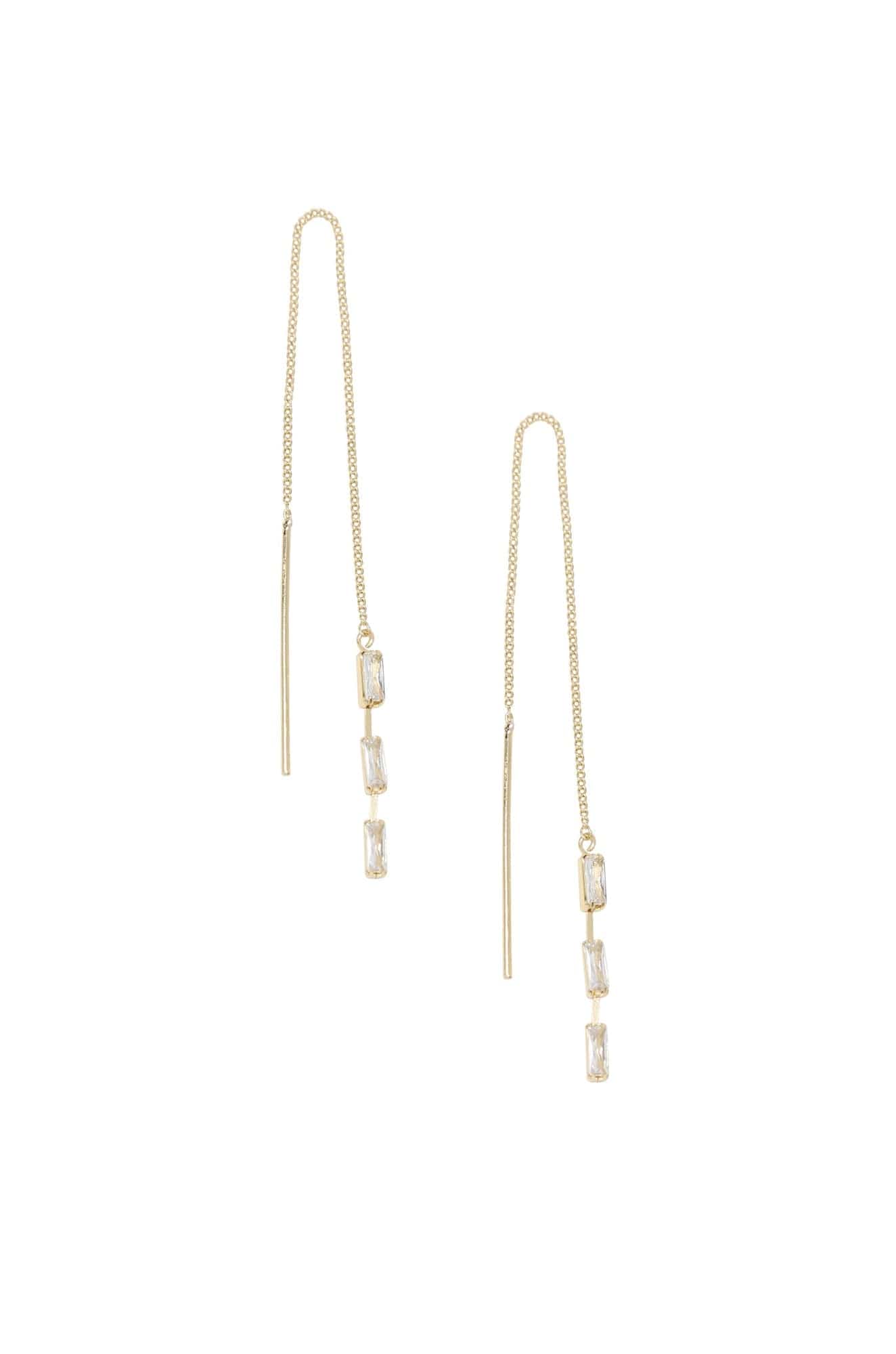 ettika earrings 18k GOLD THREADER  // EARRINGS