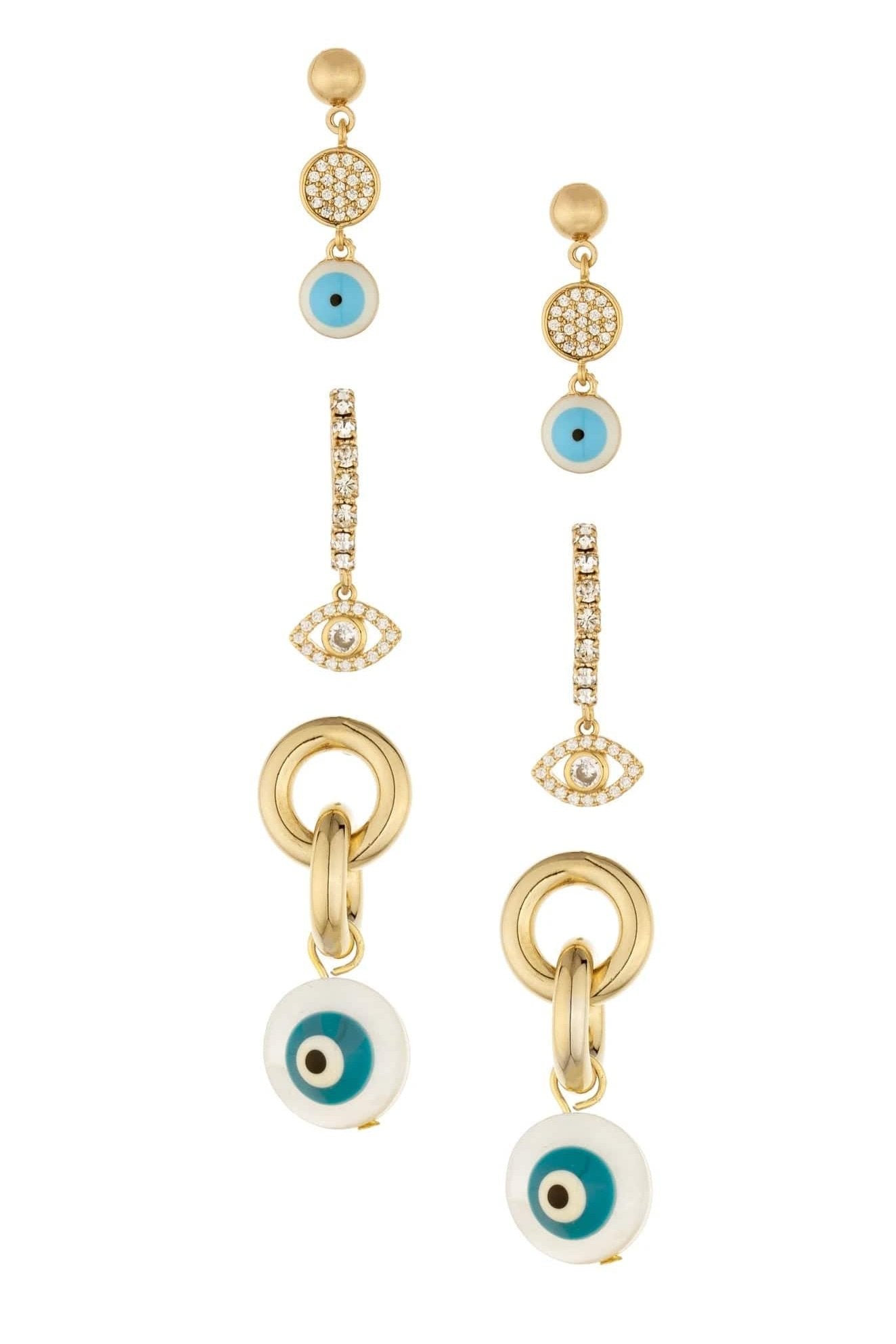 ettika earrings All Eyes on You 18k Gold Plated Set (3) // EARRINGS